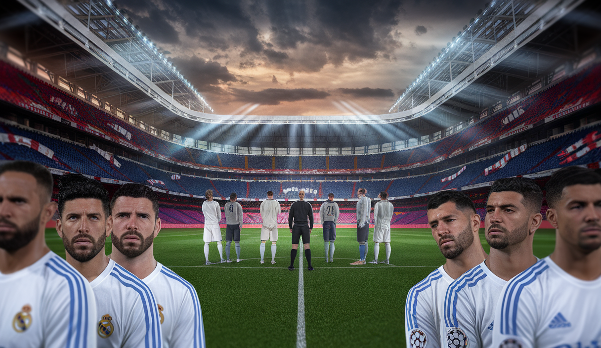 Illustration dramatique du Real Madrid après leur défaite en finale.
