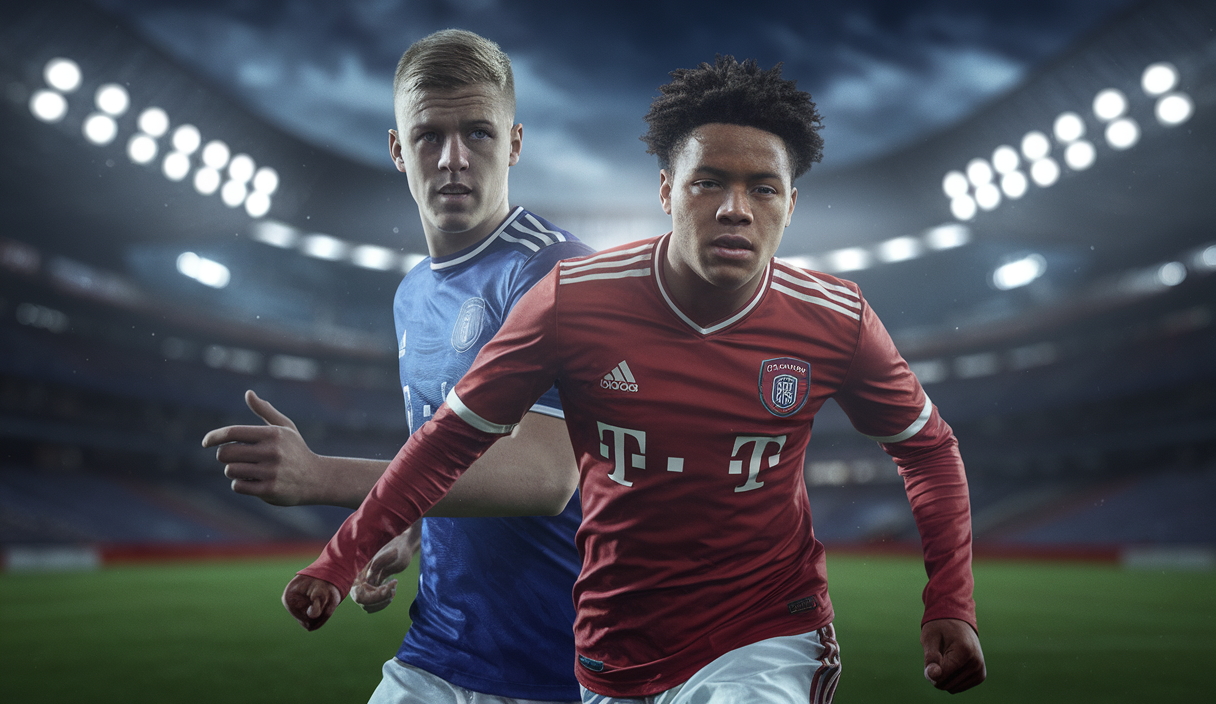 Deux jeunes footballeurs talentueux, Jude Bellingham et Endrick, en action sur le terrain