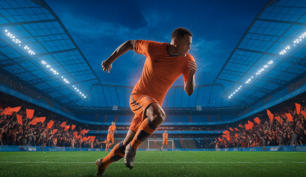Illustration dynamique de la Ligue des Champions, capturant l'excitation et les stratégies des matchs.