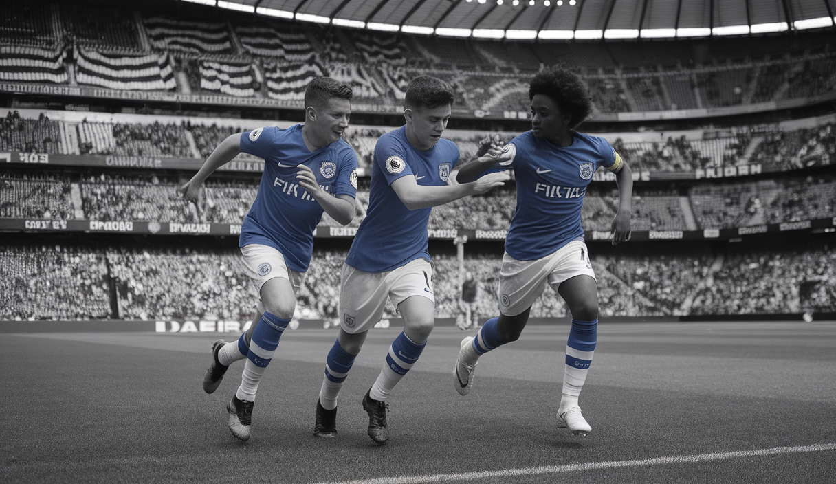 Jeunes talents du football moderne en action sur le terrain