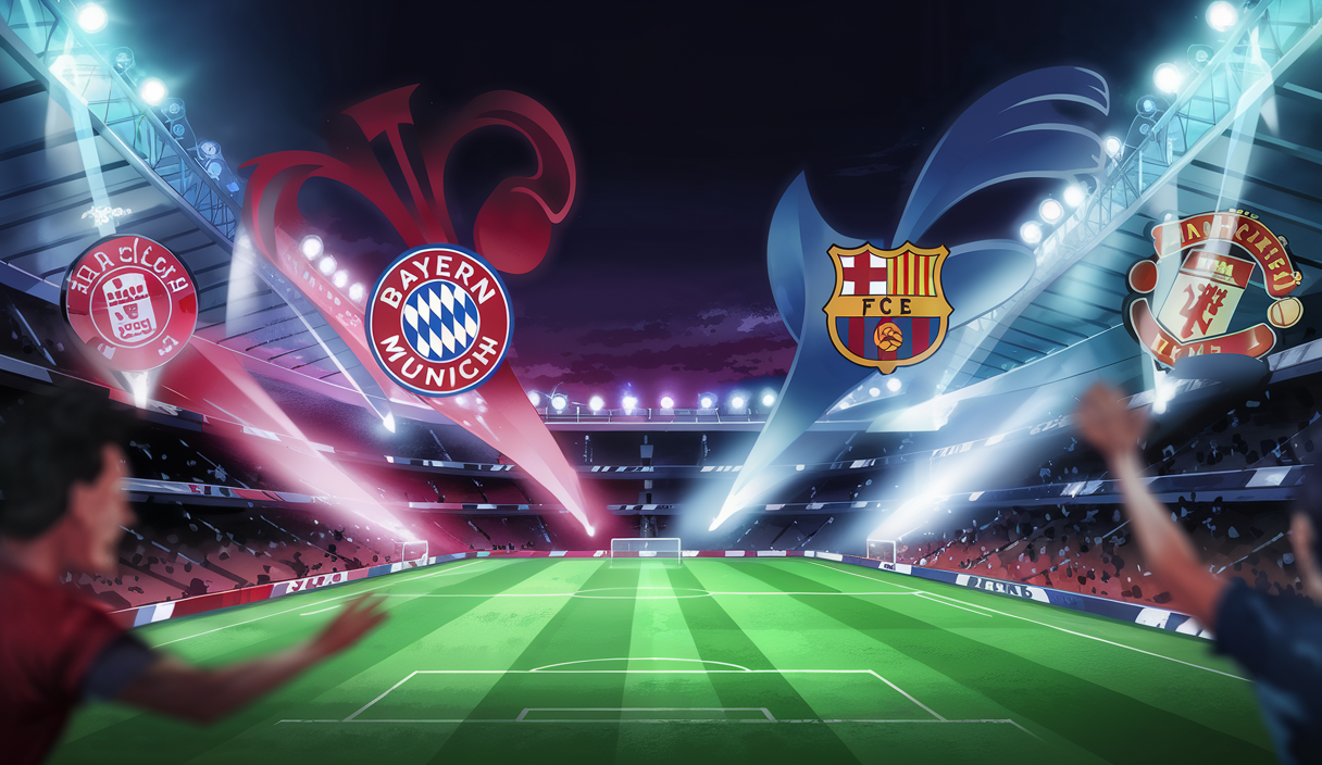Affiche des clubs de football majeurs européens