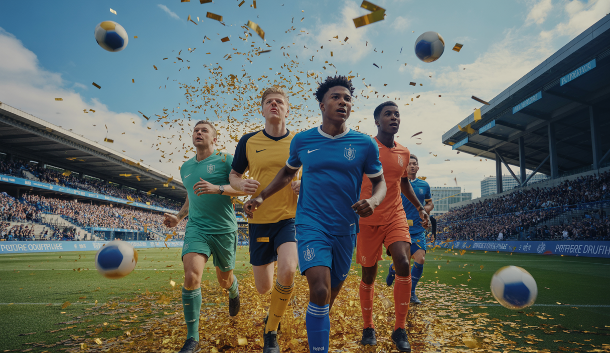 Une image captivante illustrant les actualités de la Ligue des Champions avec des éléments visuels dynamiques.