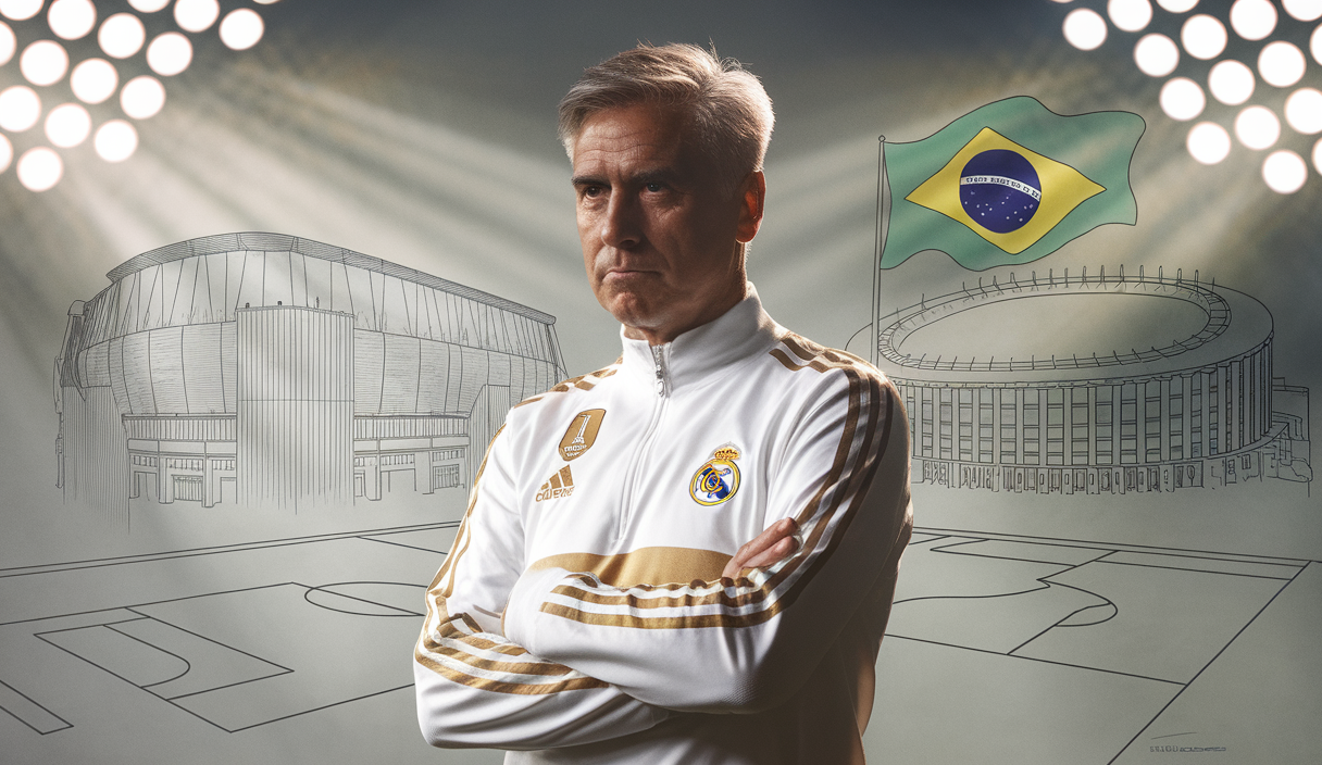 Carlo Ancelotti contemplant l'avenir entre le Real Madrid et l'équipe nationale brésilienne