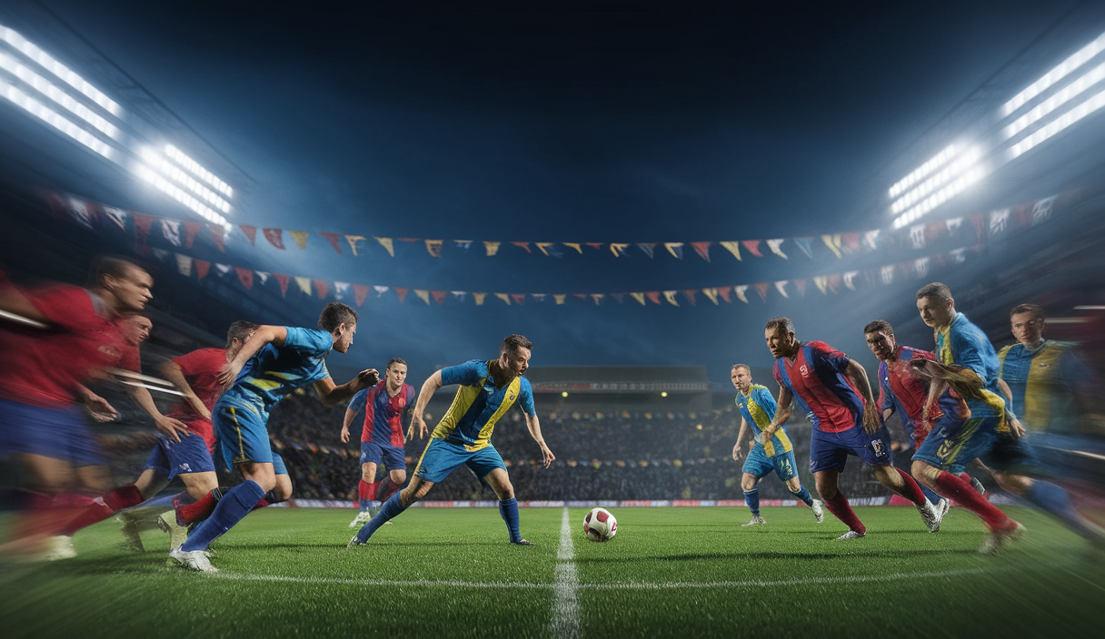Célébration animée de la Ligue des champions de football