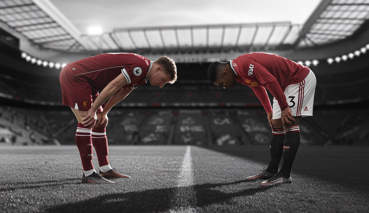 Image captivante illustrant les performances décevantes de Liverpool et Manchester United.
