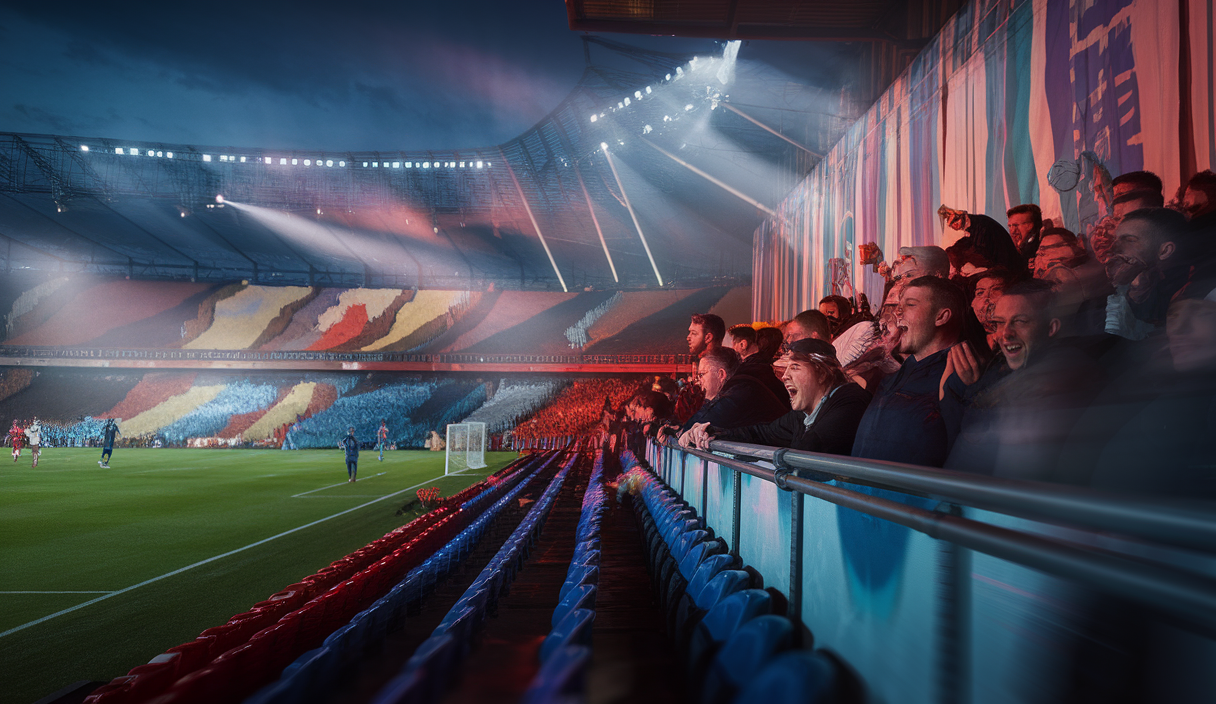 Célébration intense des fans après un match controversé de football