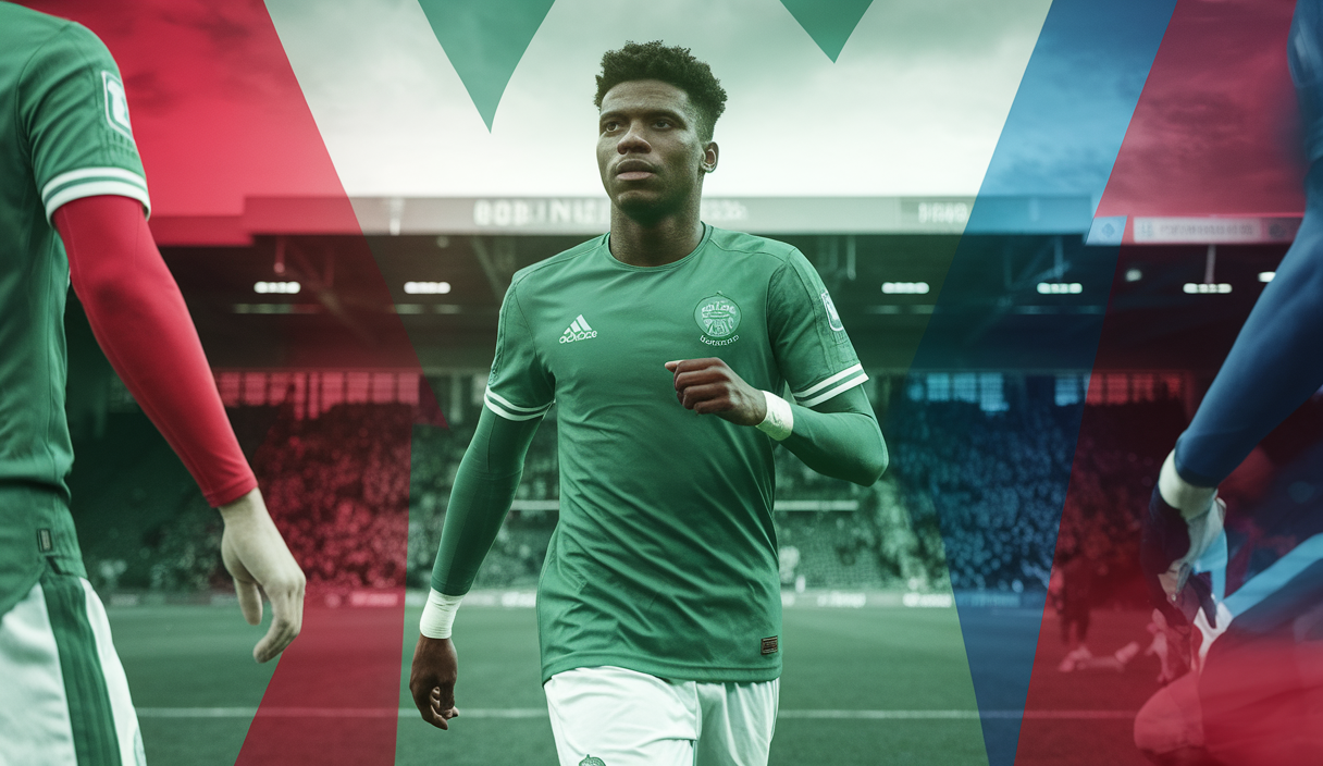 Portrait dynamique de jeunes talents du football moderne, inspirés par Lamine Yamal