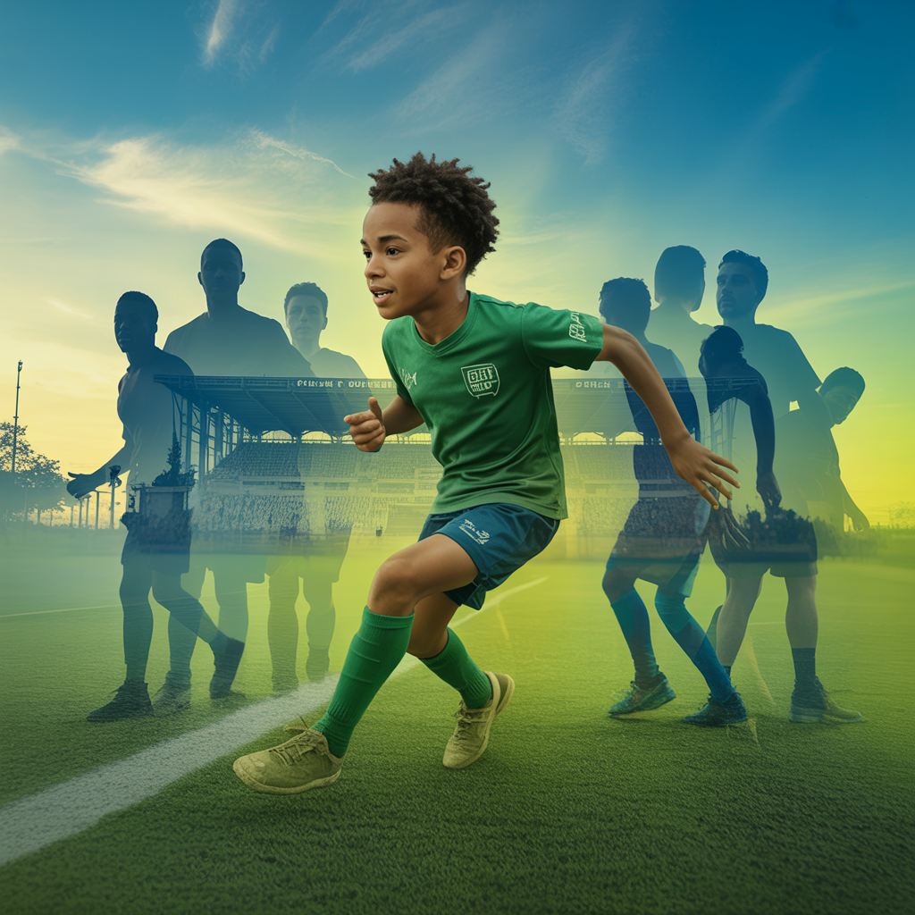 Portrait de Lamine Yamal en pleine action sur un terrain de football.