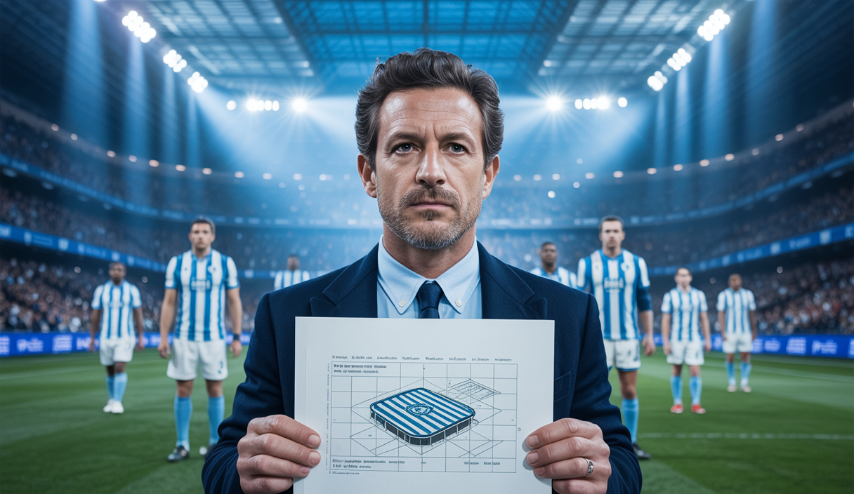 Image représentant Pablo Longoria, président de l'OM, annonçant une restructuration du club.