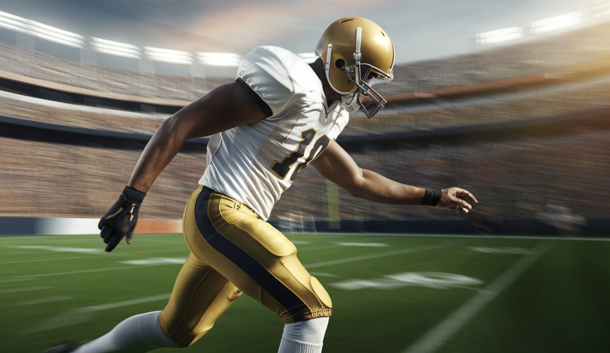 Joueur de football en action captivante sur le terrain