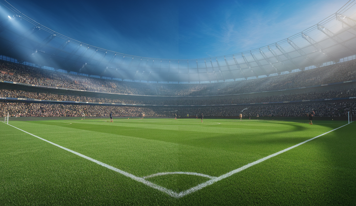 Un joueur de football en action sur le terrain, entouré de fans enthousiastes