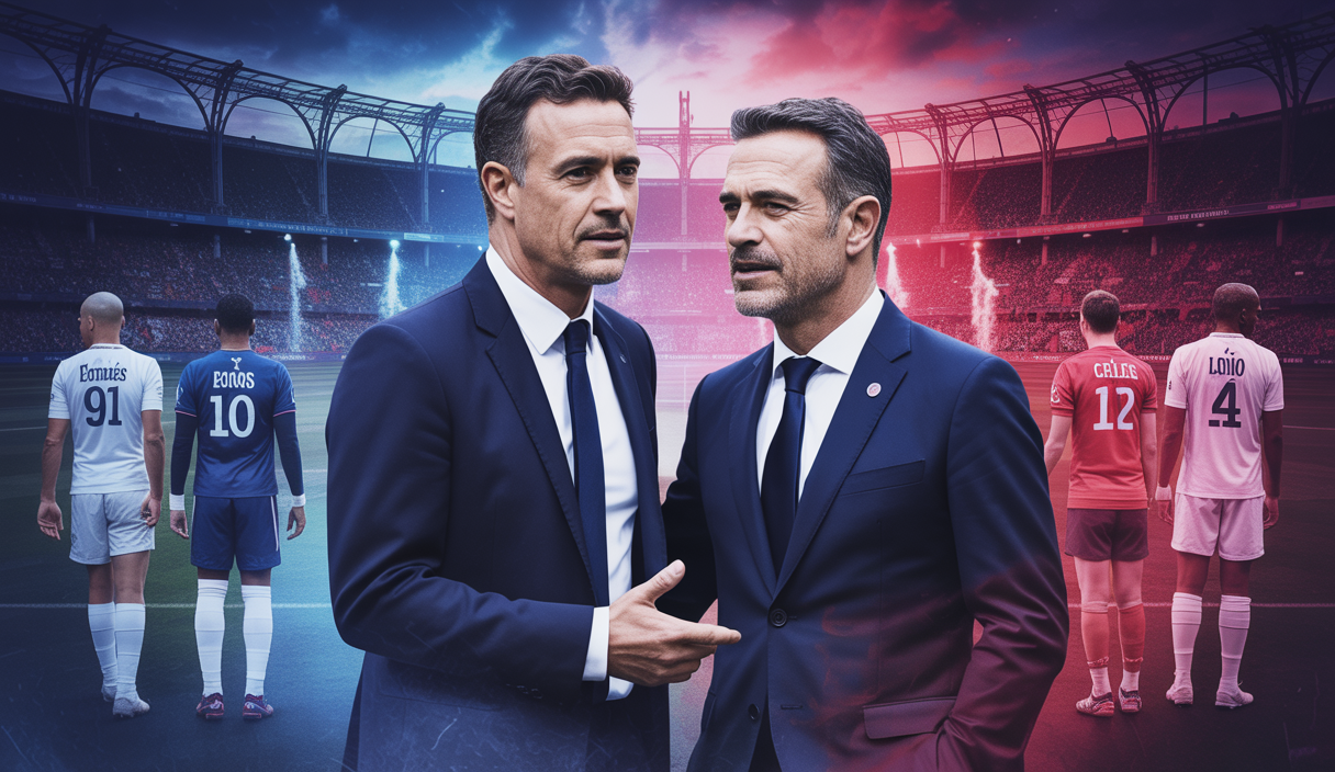 Représentation symbolique de la stabilité et de la continuité au PSG avec Luis Enrique et Luis Campos.