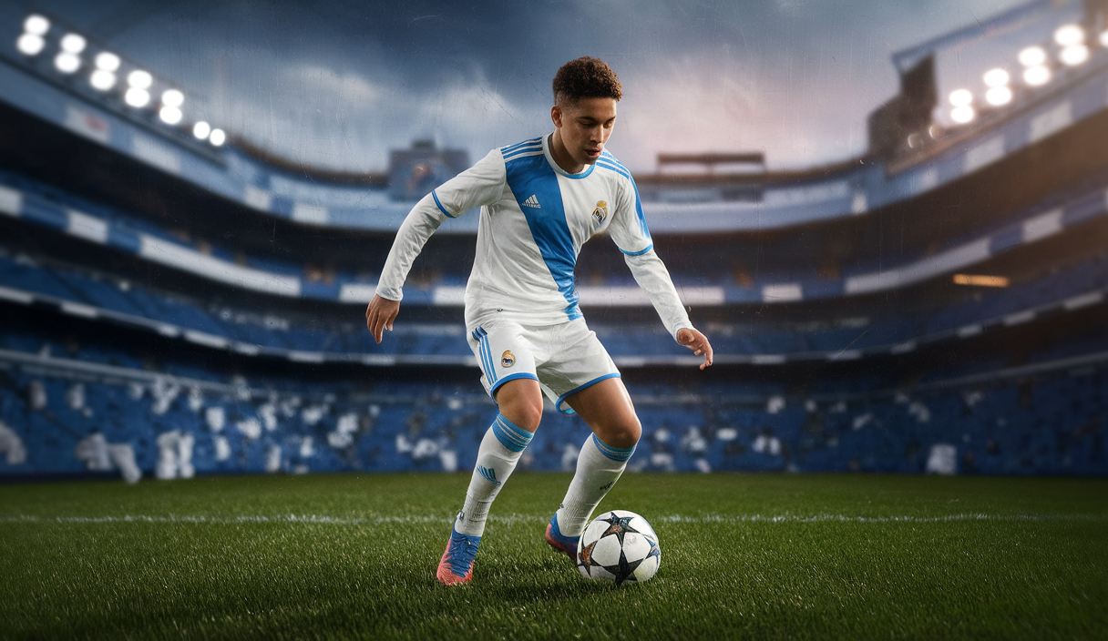 Jeune talent de football sous les projecteurs du Real Madrid