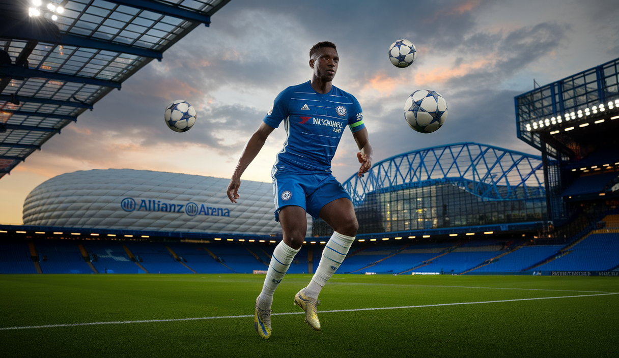 Christopher Nkunku lors de son transfert de Chelsea au Bayern Munich