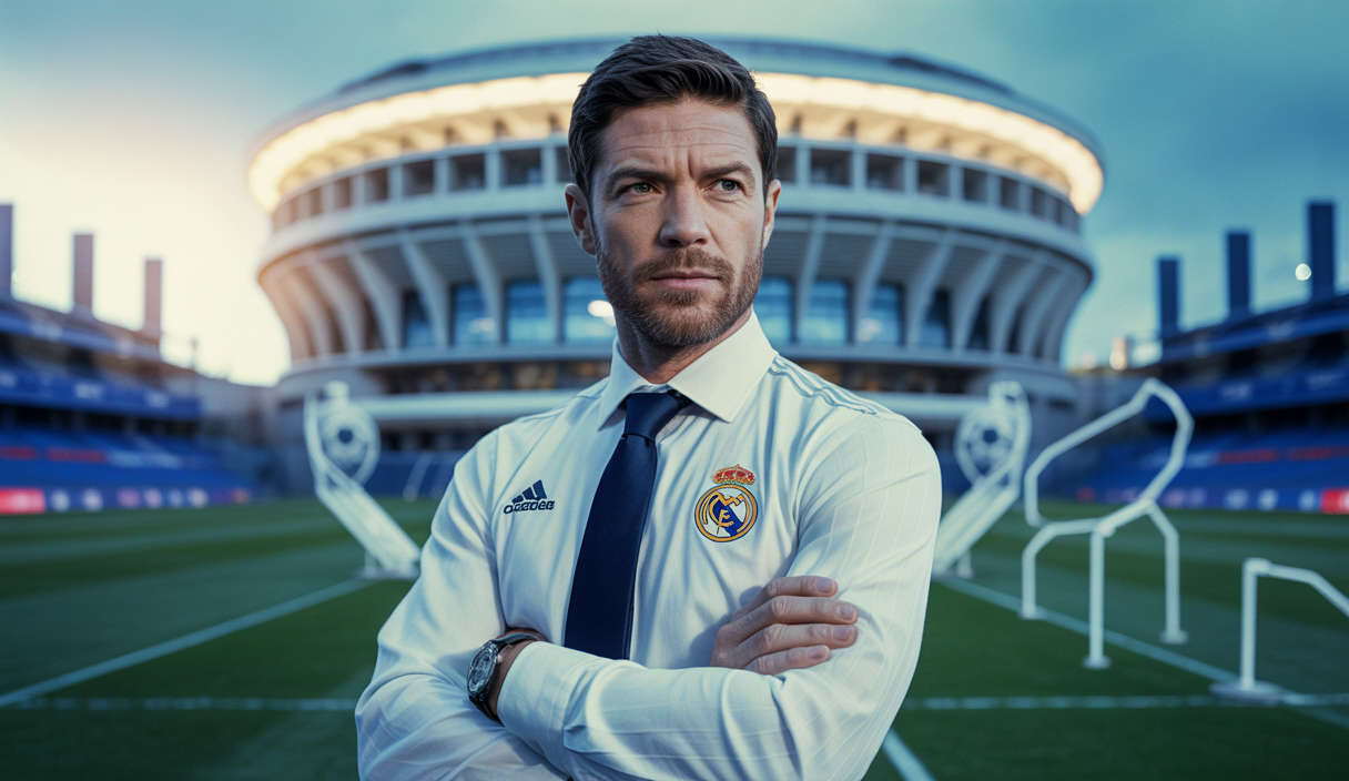 Xabi Alonso, nouvel entraîneur du Real Madrid, exprimant détermination et vision pour l'avenir.