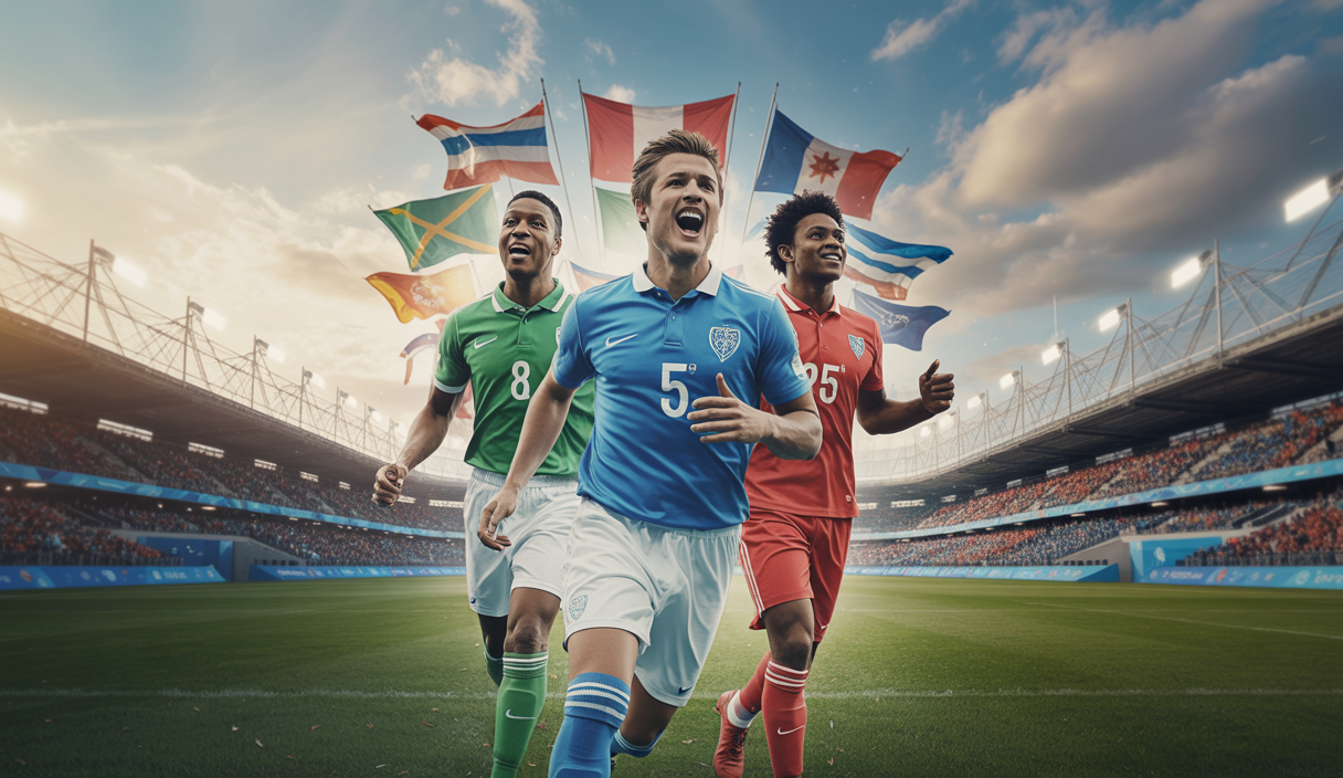 Illustration dynamique de la Coupe du Monde 2026 de football