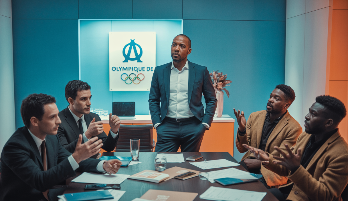 Facundo Medina en discussion avec l'Olympique de Marseille