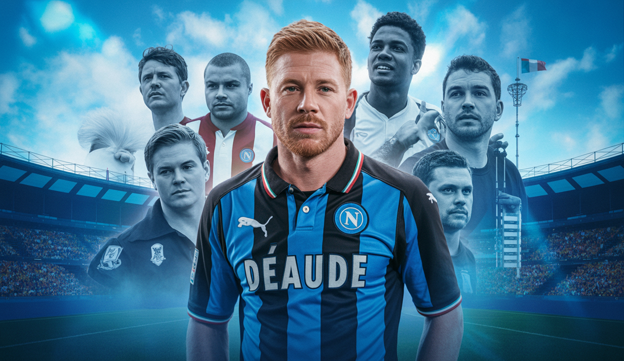 Kevin De Bruyne en tenue de foot à Naples, symbolisant un impact dans la Serie A