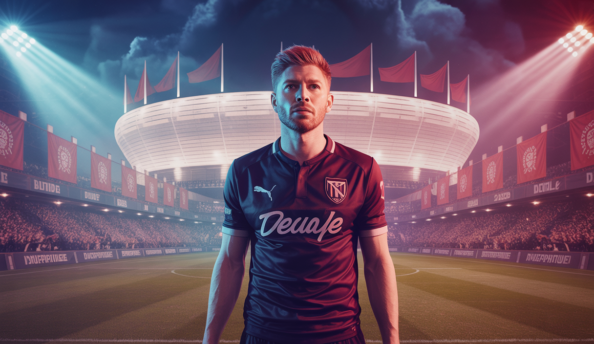 Kevin De Bruyne rejoint Naples en Serie A, image symbolique avec ambiance dynamique