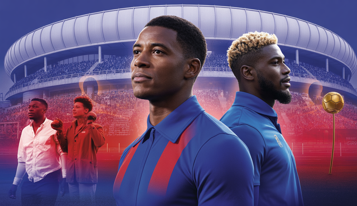 Kylian Mbappé et Ousmane Dembélé en réflexion stratégique sur le terrain.