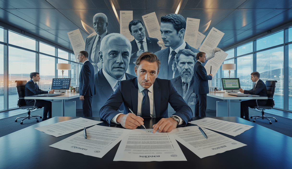 Illustration dramatique du mercato 2025 avec joueurs et négociations