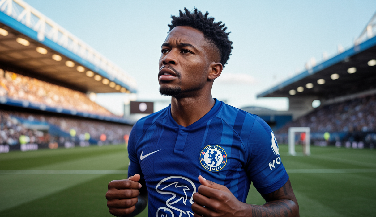 Nicolas Jackson exprimant des excuses émotionnelles après son expulsion rapide lors du match de Chelsea contre Flamengo