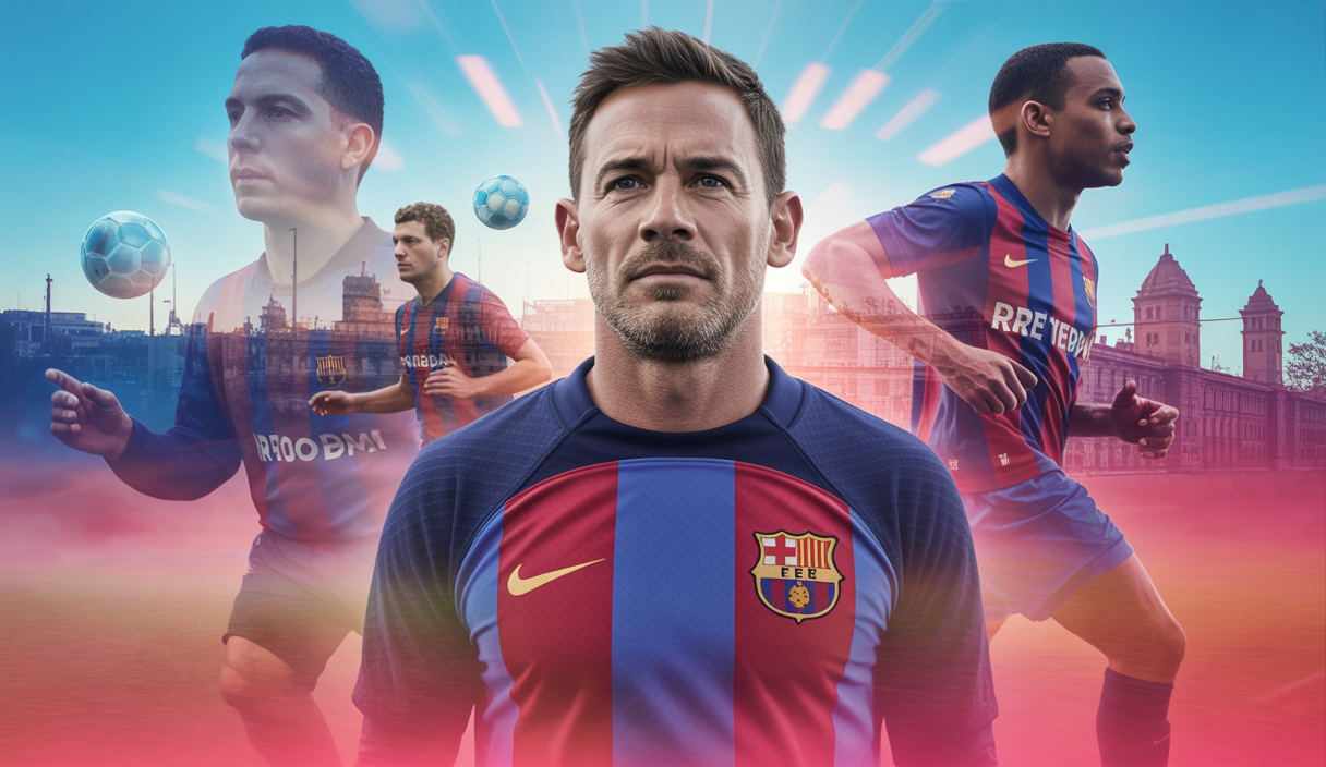 (Image artistique de Marc-André ter Stegen et transferts à Barcelone)